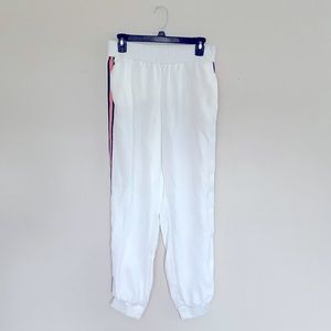 Zara track TRF white joggers